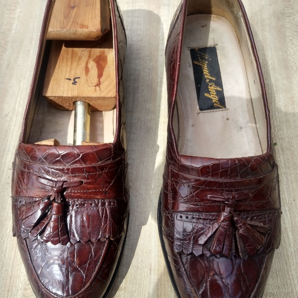 Miguel Angel Men\'s Brown Tassel Alligator Slipon Loafer Size 8M (20) main image 9